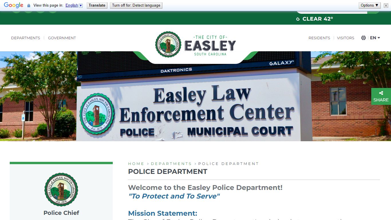 Easley Police Department - City of Easley